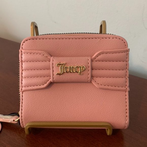 Juicy Couture Blush Pretty Bow Small Zip-Around Wallet--NWT - Picture 16 of 16